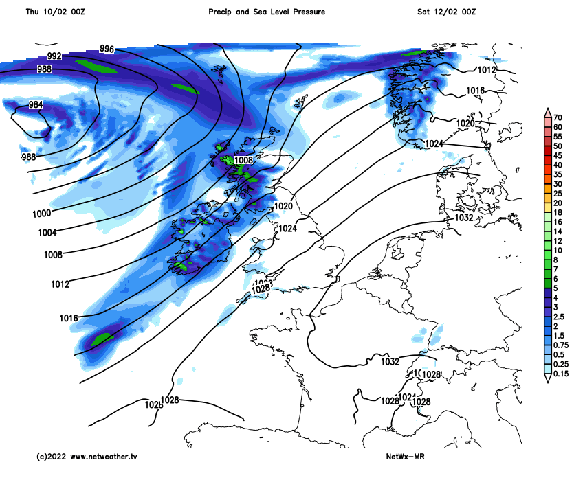 Windy & wintry north today, chilly end to the week, before wind & rain