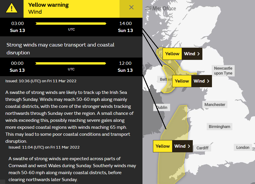 UK wind warnings 