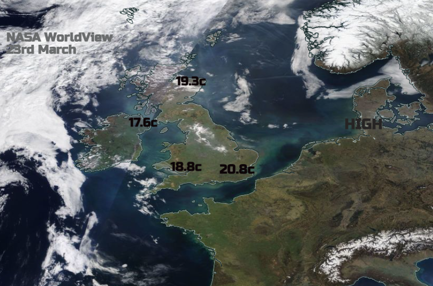 UK Weather NASA satellite