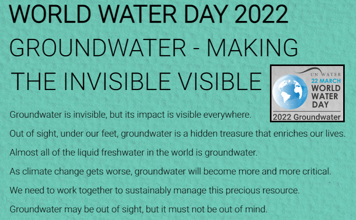 World Water Day WWD 2022 Groundwater