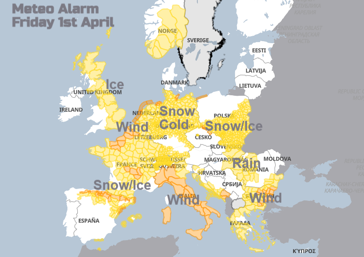 MeteoAlarm European warnings 