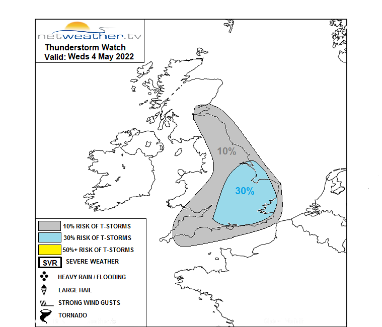 Thunderstorm convective forecast UK