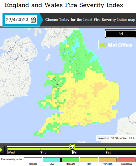UK FSI fire risk Met Office FDRS