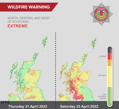 Scotland fire risk Extreme
