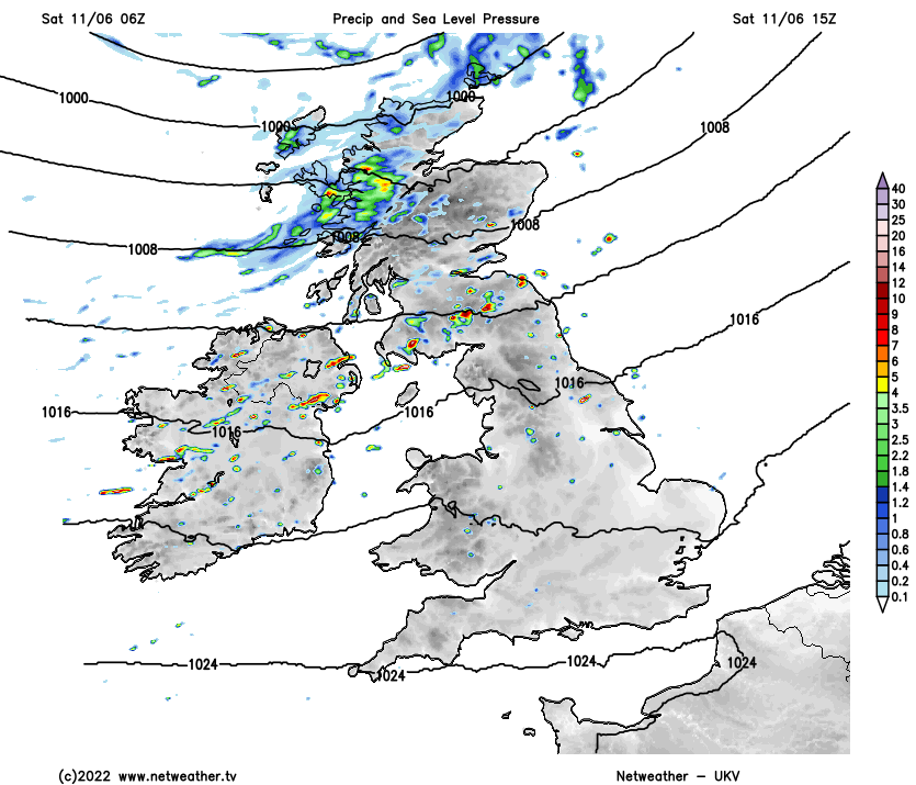 Driest and warmest further southeast today