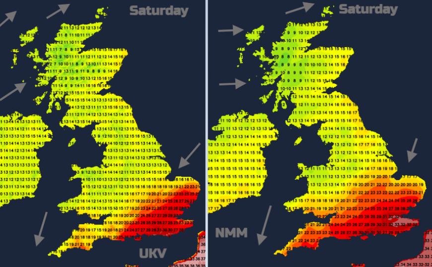 UK weather heat weekend