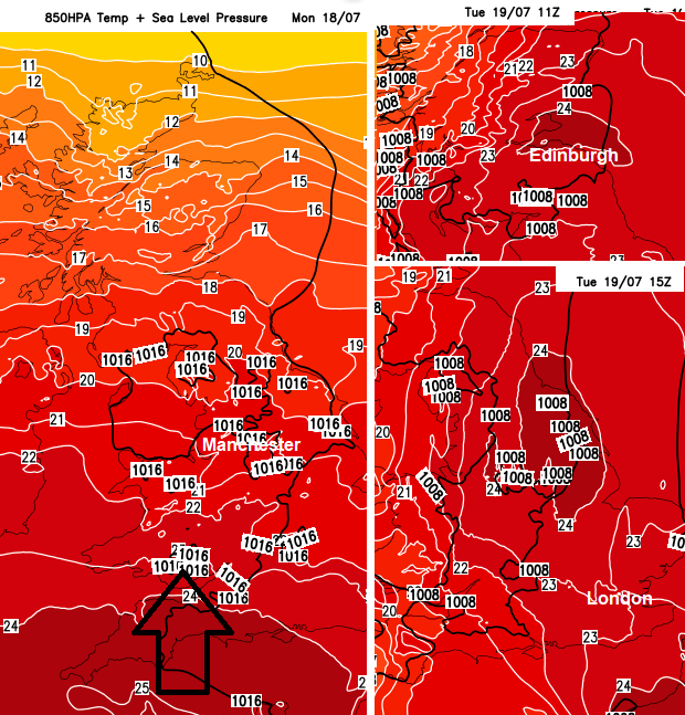 850mb temperatures