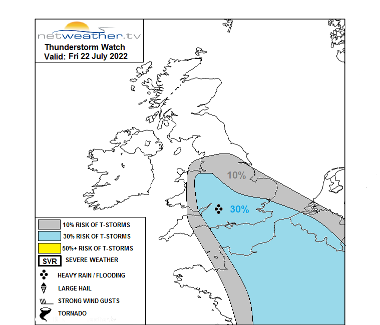 THUNDERSTORM WATCH - FRIDAY 22 JULY 2022