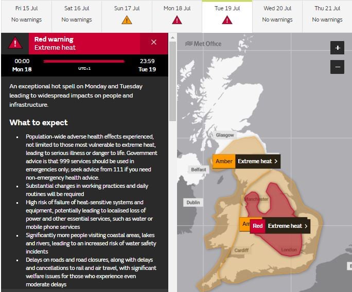 UK heatwave: Hottest day on record likely with highs of up to 42C