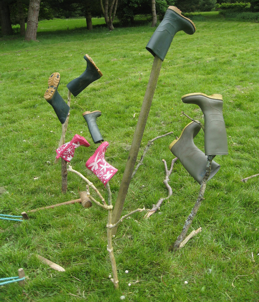Welly sticks camping