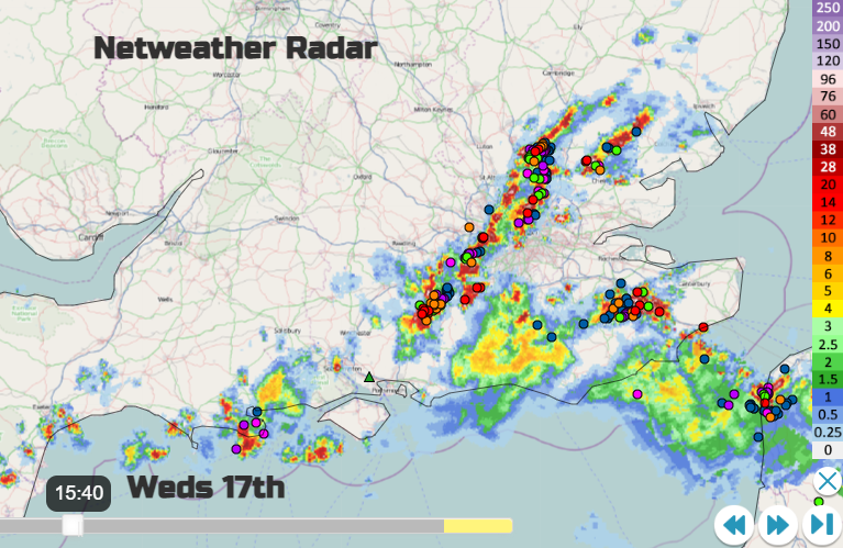 Thunderstorms UK and lightning