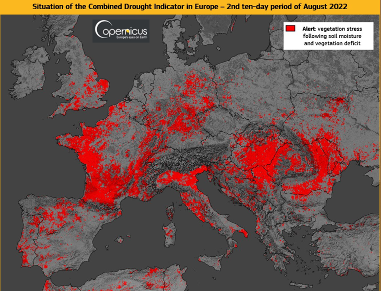 Summer drought Europe