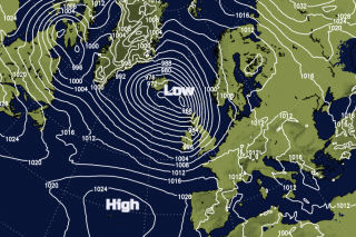 Friday low pressure brings strong winds and heavy rain