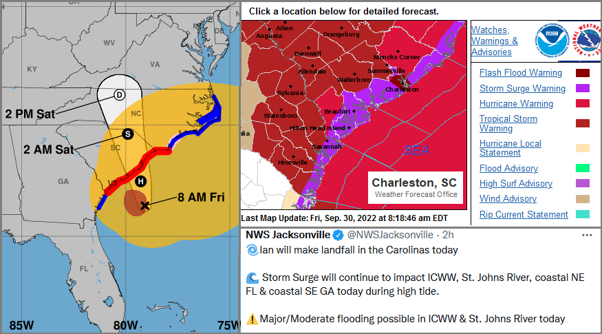 NWS Charleston South Carolina Hurricane Ian