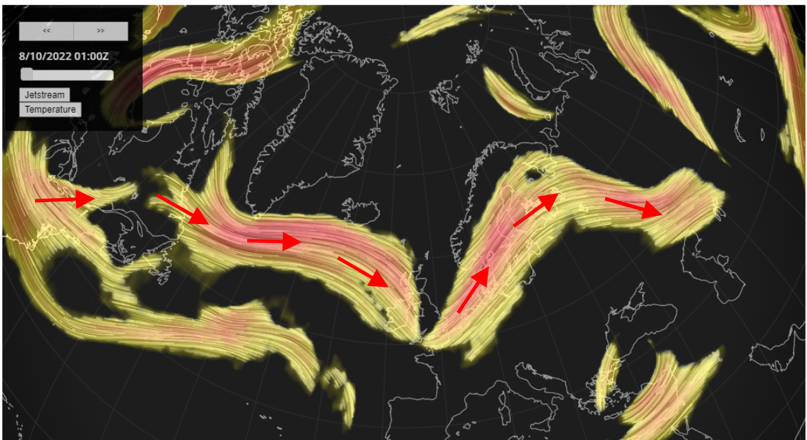What are jet streams and how do they influence the weather we experience?