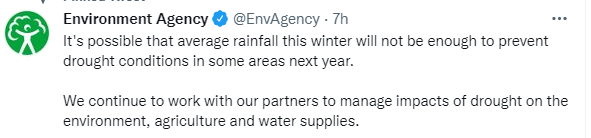 Drought conditions England