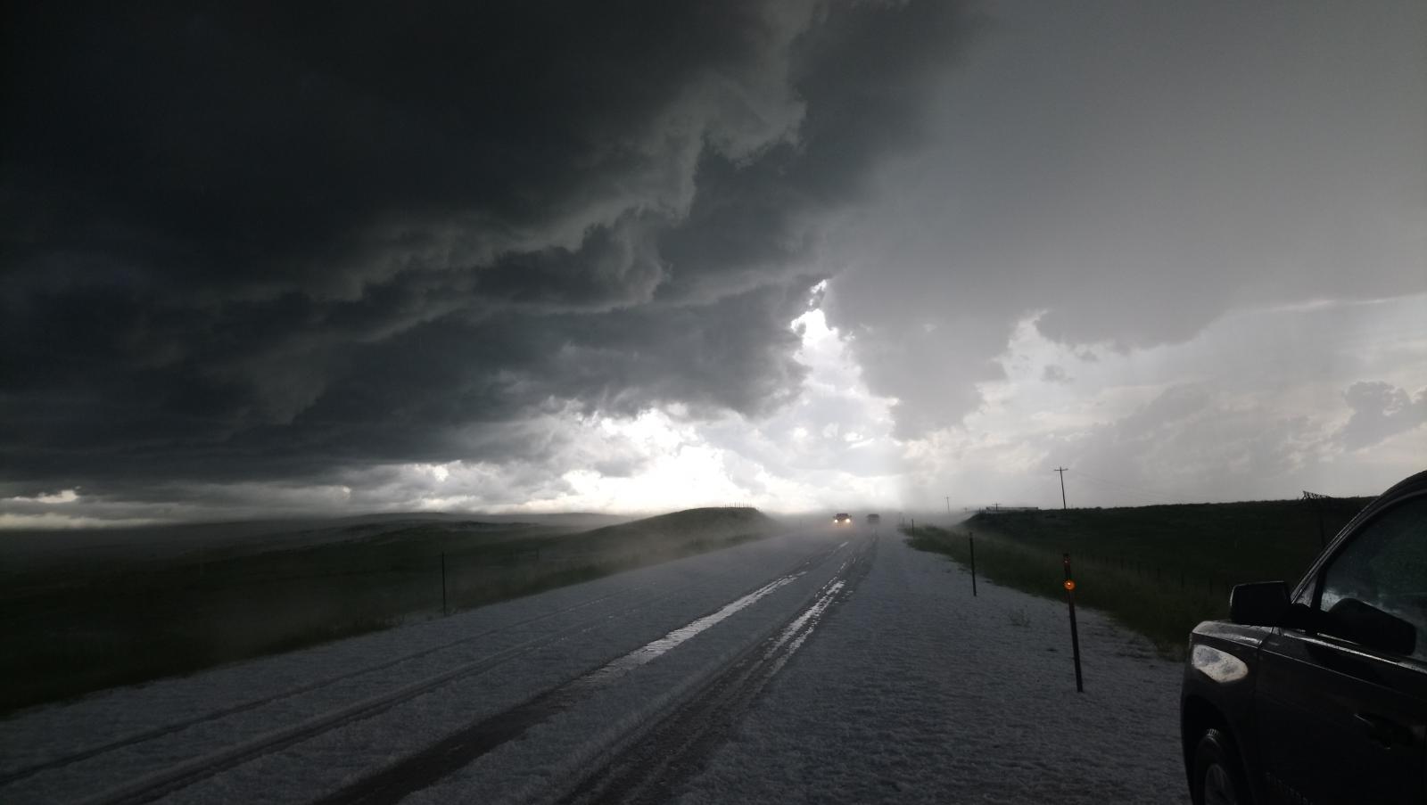 Supercell thunderstorm hail