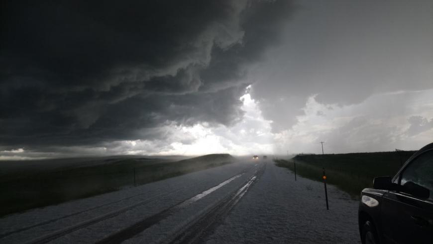 Supercell thunderstorm hail