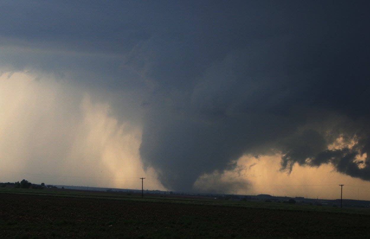 Wedge Tornado about to move into Dodge City (Far Right of Picture) Tornado Number 12