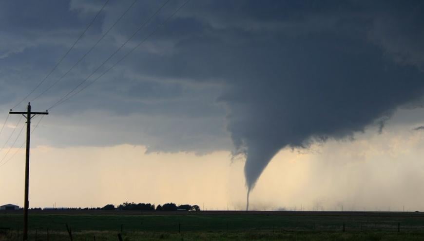 Tornado Number 1 touches down at 435pm South of Dodge City (Ks)