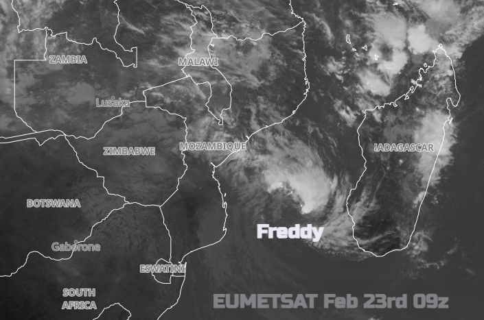 TC Freddy in the Mozambique Channel