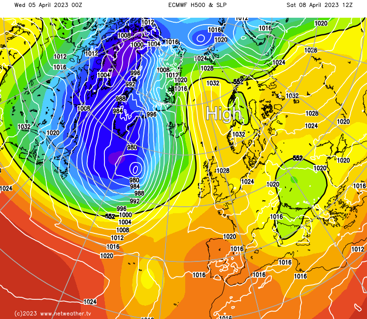 Easter Weekend Weather High pressure on the scene