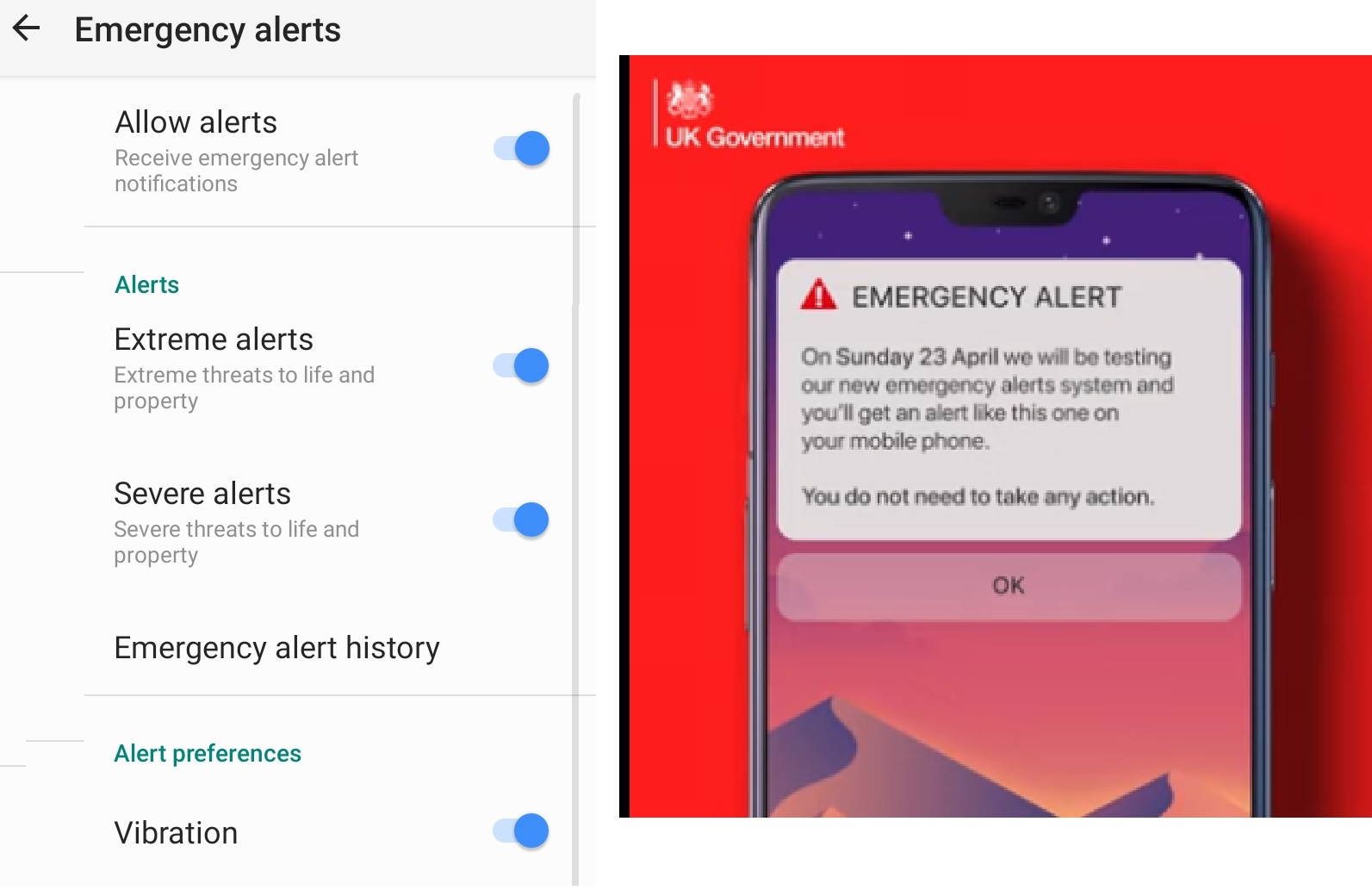 Emergency alert service UK flood weather wildfire