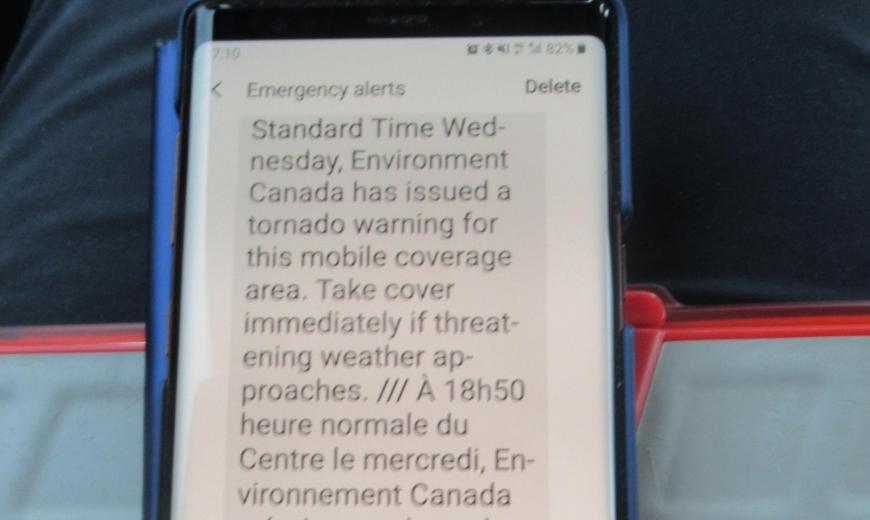 Tornado warning North America
