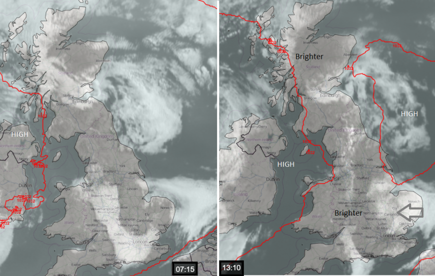 high pressure variable cloud UK