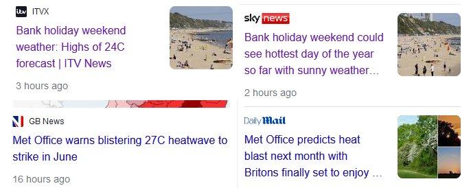 UK weather scorcher