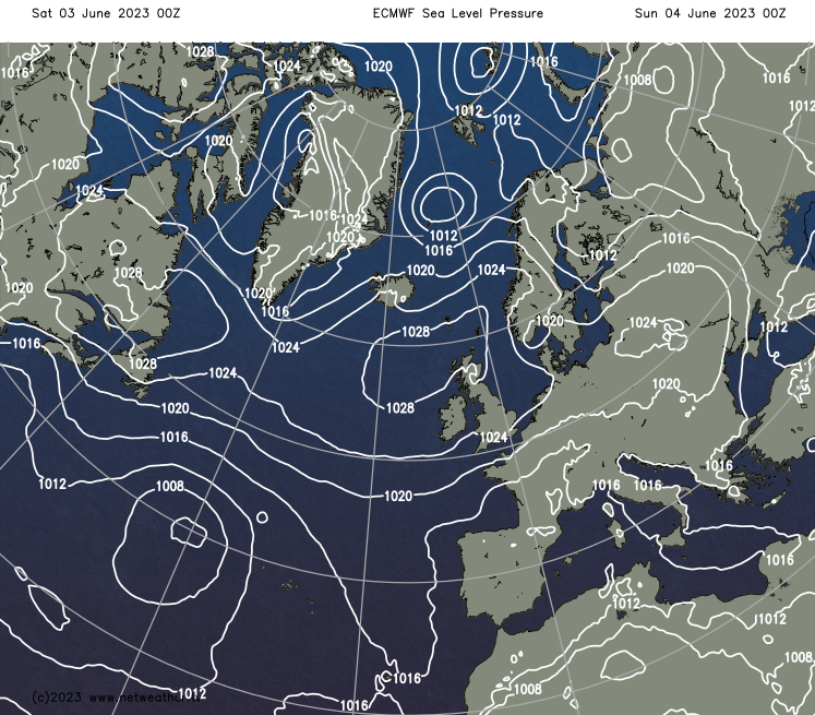 High pressure close to Northern Britain this weekend