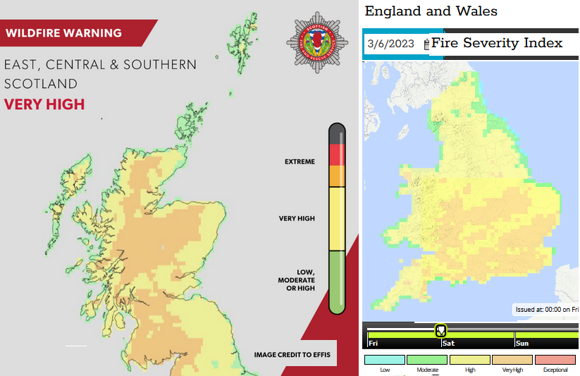 Cannich wildfire Fire index 