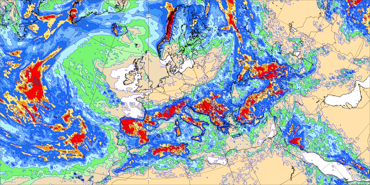 Where has the rain gone? Answer: southern Europe