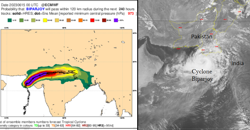 Cyclone Biparjoy impacts Gujarat, India and SE Pakistan
