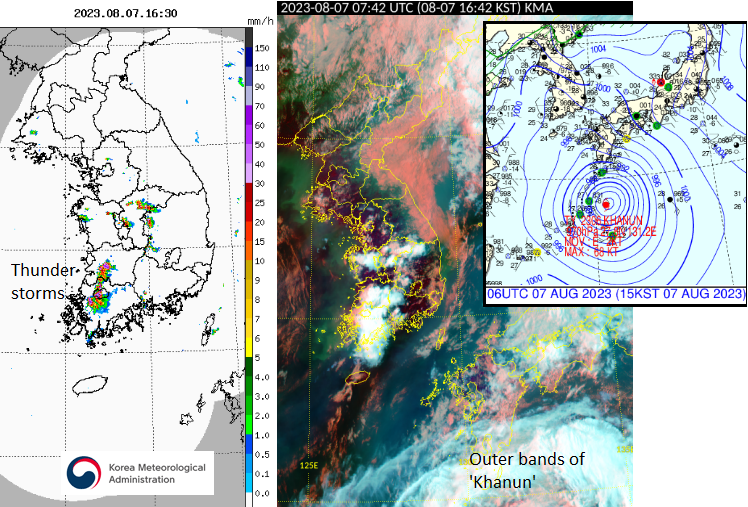 JMA KMA forecasts for South Korea