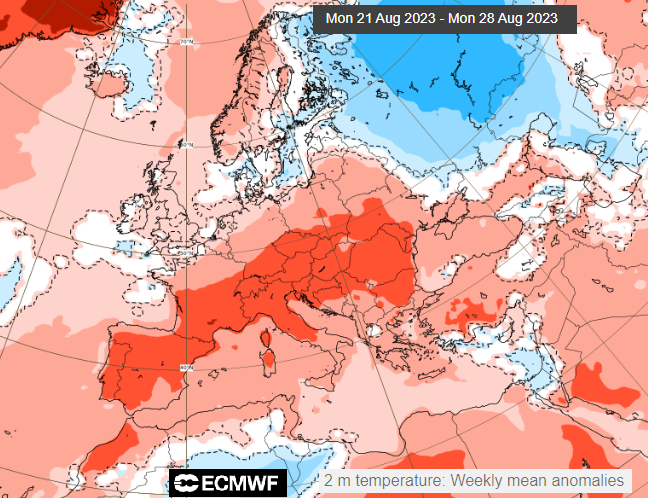 European heat flirts with SE Britain but not a feature for the Bank Holiday weekend