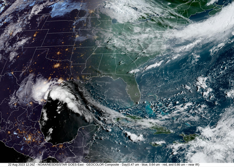 Tropical Storm Harold heads for Texas as TS Franklin nears the