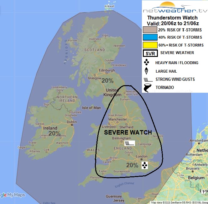 SEVERE WEATHER WATCH - WEDS 20 SEPT 2023