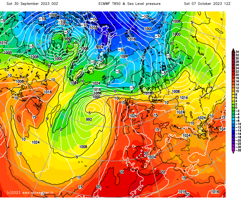 ECMWF model for next weekend