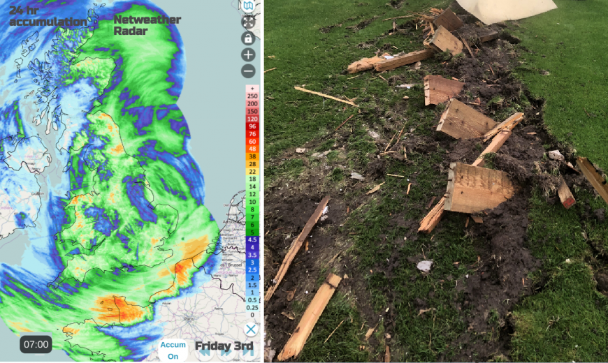 Jersey tornado in Storm Ciaran