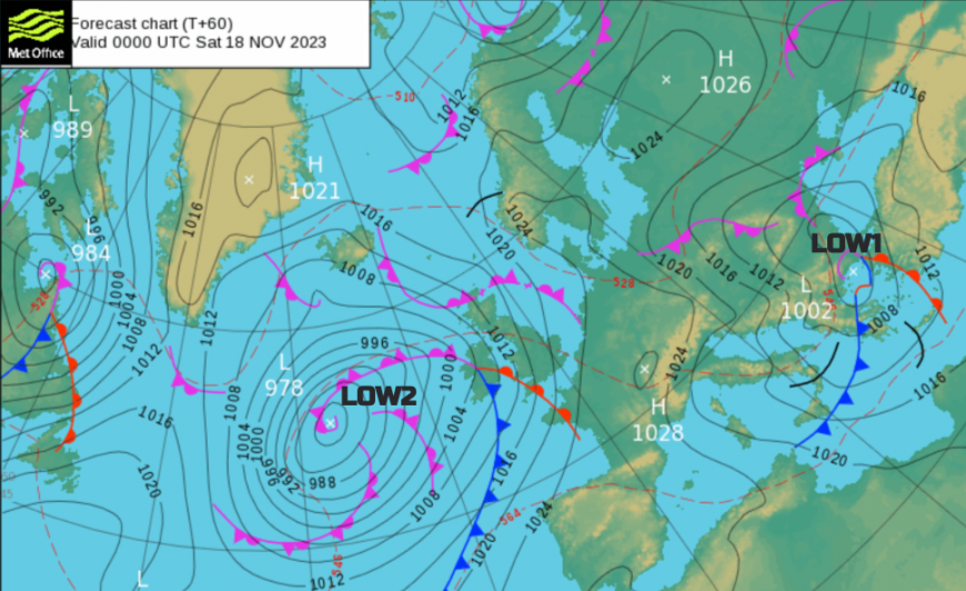 Low pressure for the UK this weekend