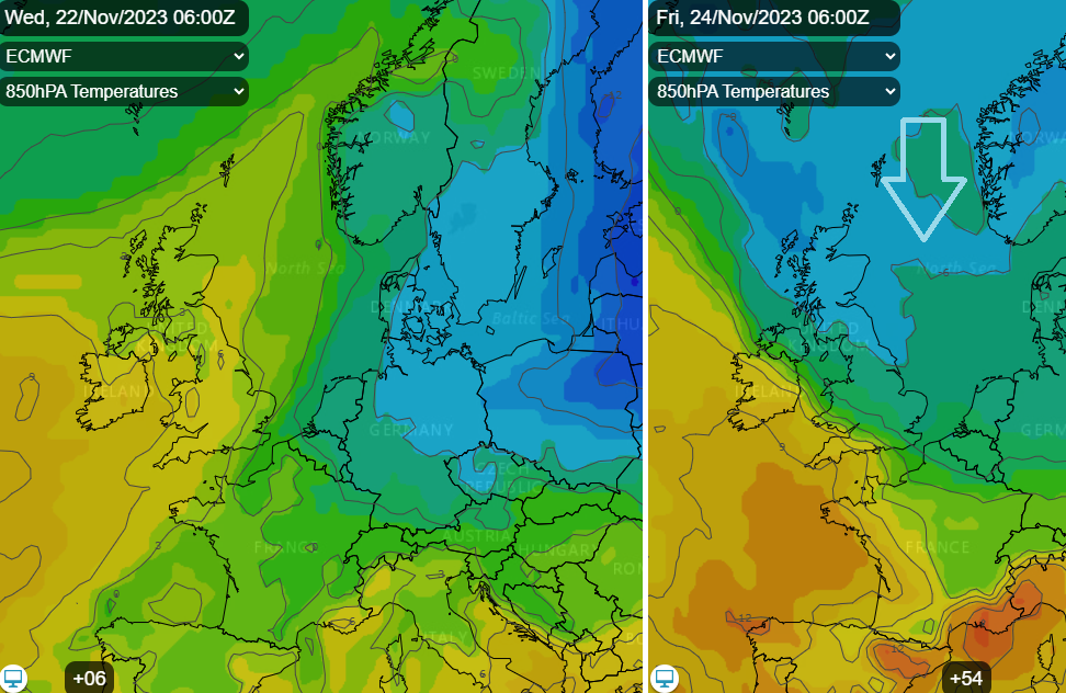 Cold Arctic air UK weather