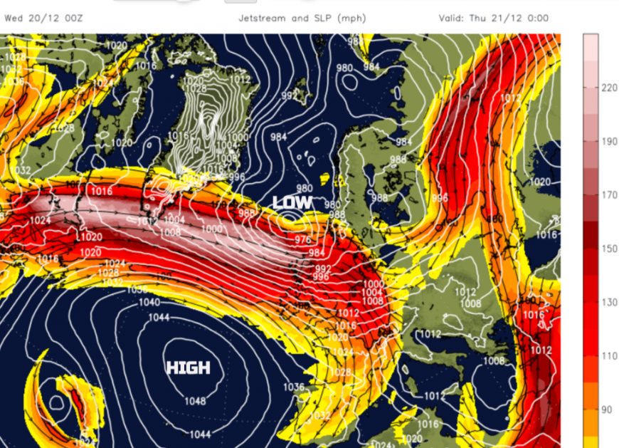 Storm Pia jetstream