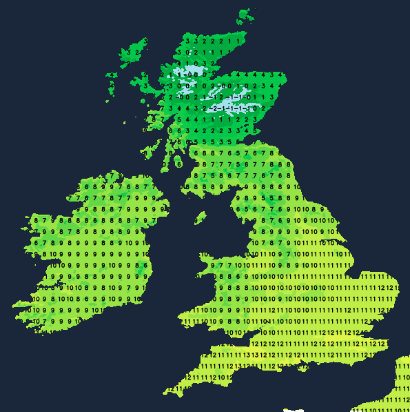 Temperature map
