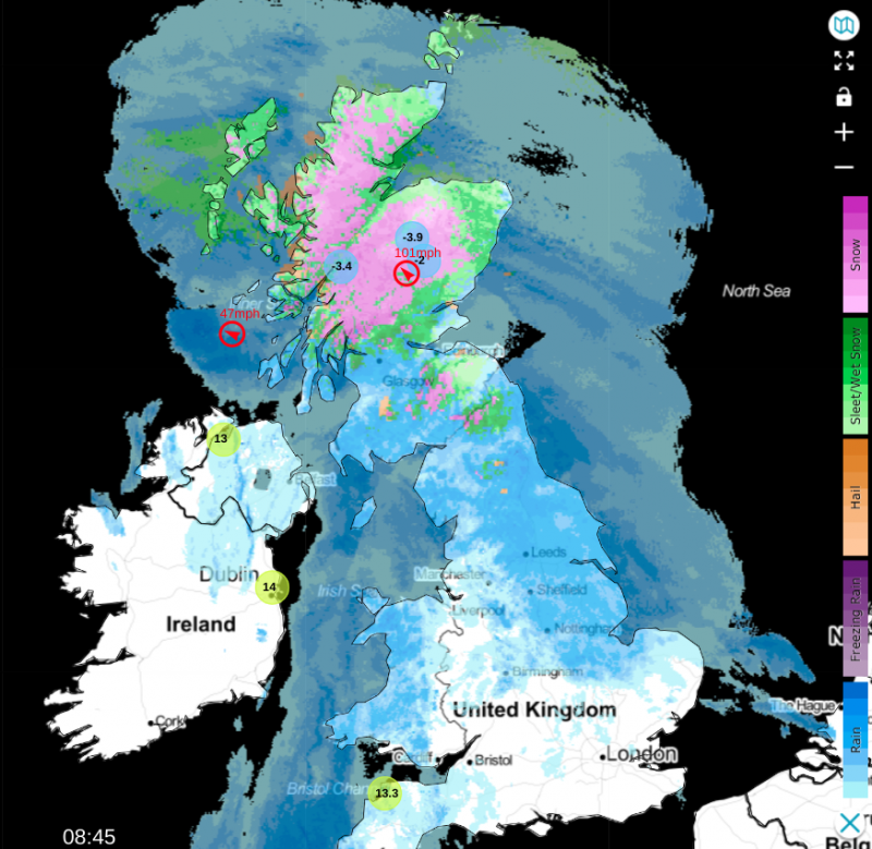 Radar at 0845 this morning