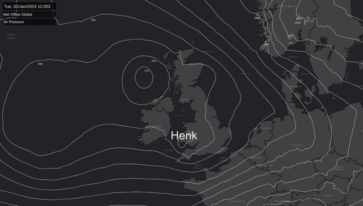First named storm of 2024: Storm Henk Arrives Today