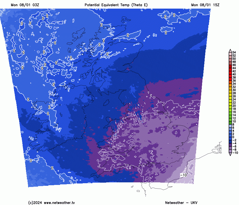 Cold air over the UK