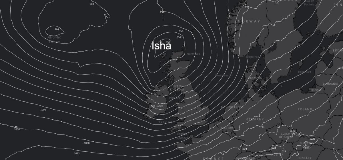 Storm Isha announced as finale in a very windy, but milder, weekend