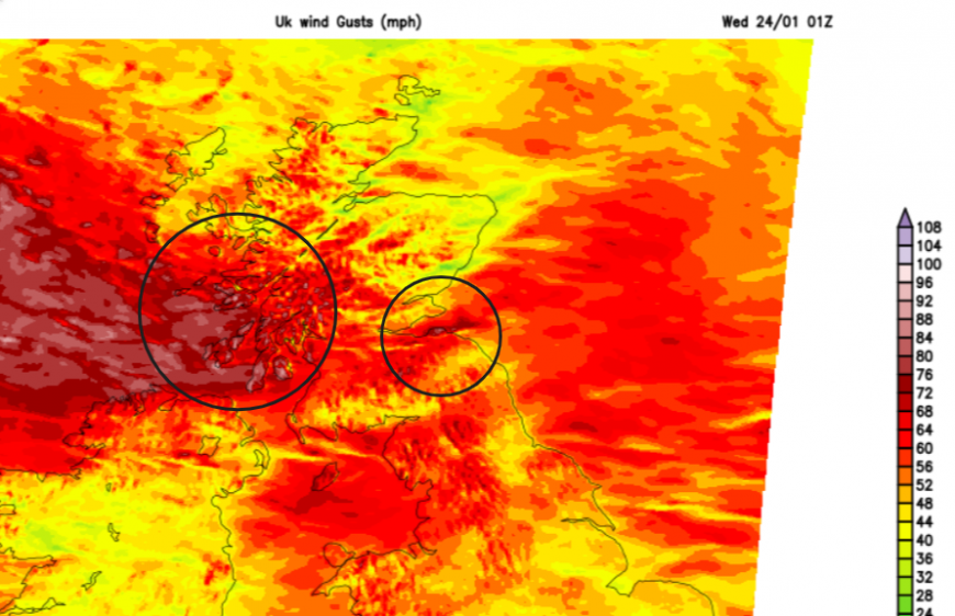 gales and gusts in Storm Jocelyn