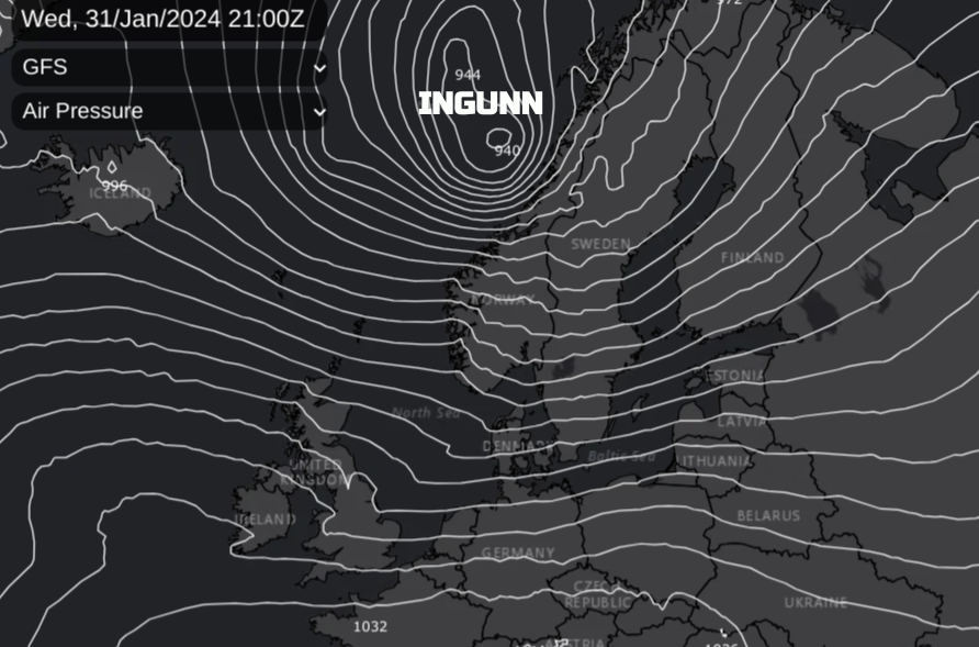 Windy Wednesday for northern parts of the UK as Ingunn heads for Norway